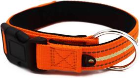 img 4 attached to High Visibility Reflective Dog Collar Leashes Set, Durable Bungee Dog Leash with Car Seat Belt, Pet Collar including Additional Loop for Dog Tags, Ideal for Large and Medium Dog Training and Walking (Orange)