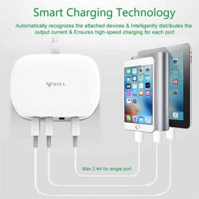 img 3 attached to 🔌 Bull 4-Port USB Charger Station with Auto Detect Technology | Multi USB Charging Hub for Multiple Devices | 2020 Upgraded USB Charger with 6ft Extension Cord | UL Listed