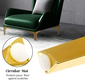 img 2 attached to Seimneire 4pcs 4 Inch Furniture Legs: Modern Metal Gold Triangle Feet for Table, Cabinet, Sofa & More