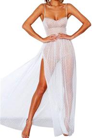 img 4 attached to 👗 xxxiticat Women's Maxi Dress: seductive see-through elegance for mesmerizing evenings