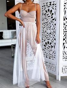 img 1 attached to 👗 xxxiticat Women's Maxi Dress: seductive see-through elegance for mesmerizing evenings