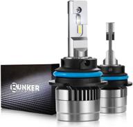 🔦 bunker indust 9007 led headlight bulbs x3: 12000lm super bright conversion kit, 6000k cool white, ip67 waterproof - enhanced seo logo