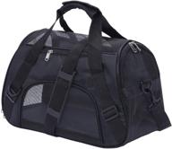 🐾 ppogoo small pet carriers: airline approved travel carrier for cats and dogs, black - 17x7.5x11 logo