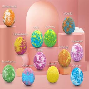 img 2 attached to 🦕 12pcs Bulk Surprise Dinosaur Egg Bath Bombs for Kids - Colorful Fizzies with Toys Inside, Gentle and Safe for Girls and Boys - Perfect Birthday, Easter, and Christmas Gift