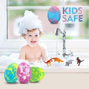 img 1 attached to 🦕 12pcs Bulk Surprise Dinosaur Egg Bath Bombs for Kids - Colorful Fizzies with Toys Inside, Gentle and Safe for Girls and Boys - Perfect Birthday, Easter, and Christmas Gift