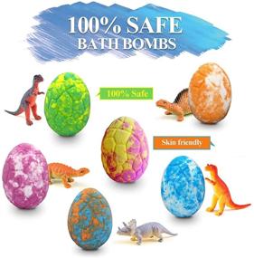 img 3 attached to 🦕 12pcs Bulk Surprise Dinosaur Egg Bath Bombs for Kids - Colorful Fizzies with Toys Inside, Gentle and Safe for Girls and Boys - Perfect Birthday, Easter, and Christmas Gift