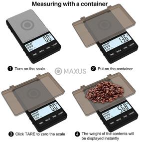 img 1 attached to 📏 MAXUS Espresso Scale with Timer: Small and Handy Barista Scale for Perfect Coffee Brewing