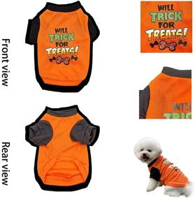 img 1 attached to Shinyeagle 2-Pack Pet Halloween Costume Shirts - Pumpkin Skull Printed Dog Clothes for Halloween Decorations, Cosplay Party Dress Up - Fits Small Dogs, Puppies, and Kitten Cats