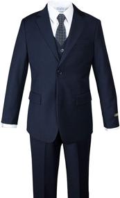 img 3 attached to Spring Notion Two Button Navy Blue Checkers Boys' Clothing in Suits & Sport Coats