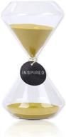 gold hourglass sand timer for home, desk, or office décor - 30-minute sandglass logo