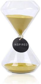 img 4 attached to Gold Hourglass Sand Timer for Home, Desk, or Office Décor - 30-Minute Sandglass