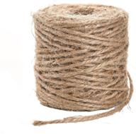 🔀 versatile 3-ply jute twine: ideal for diy crafts, festive decoration, gardening and packing – 164 feet length logo