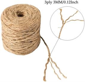 img 3 attached to 🔀 Versatile 3-Ply Jute Twine: Ideal for DIY Crafts, Festive Decoration, Gardening and Packing – 164 Feet Length