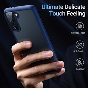 img 1 attached to 📱 TORRAS Samsung Galaxy S21+ Plus Case 6.7'' [6FT Military Drop Protection] [Semi-Clear] Matte Hard Back & Soft Edge Slim 5G Guardian Series, Navy Black - Shockproof Design