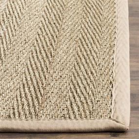 img 2 attached to 🏞️ Safavieh Natural Fiber Collection NF115A Border Herringbone Seagrass Accent Rug: Beige, 2'6" x 4" - Ideal Natural Fiber Rug for Modern Décor