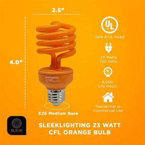 img 3 attached to SleekLighting Medium Base Energy Efficient ORANGE Spiral