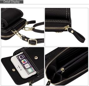 img 1 attached to 📱 Small Cell Phone Wallet Crossbody Bag: Women's Leather Shoulder Purse with Card Slots