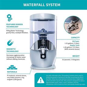 img 2 attached to 🚰 1384Gravity Water Filter Purifier System - Advanced Alkaline Water Technology - Removes Impurities and Contaminants - Countertop