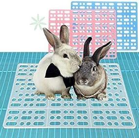 img 1 attached to RUBYHOME Small Animal Cage Hole Mat | Rabbit Mats for Cages | Guinea Pig, Hamster, and Other Small Pet | Prevent Pet Skin Disease