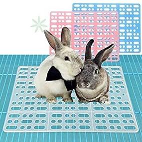img 3 attached to RUBYHOME Small Animal Cage Hole Mat | Rabbit Mats for Cages | Guinea Pig, Hamster, and Other Small Pet | Prevent Pet Skin Disease