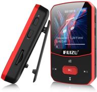 🎧 red clip mp3 player with bluetooth 5.0 - 16gb lossless sound music player | fm radio, voice recorder and video earphones included | perfect for running | supports up to 128gb logo