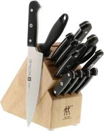 🔪 henckels zwilling j.a. henckels zwilling gourmet 14-piece knife block set, 3.15 lb, black/stainless steel logo