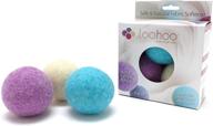🧦 шарики для сушилки loohoo из шерсти - набор для начинающих, 3 штуки: всё натуральное, произведено в сша, альтернатива сушильным прокладкам - различные цвета логотип