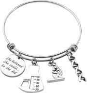 🧪 biology chemistry bracelet: the perfect science graduation gift with microscope charms logo