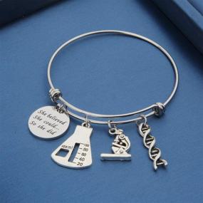 img 2 attached to 🧪 Biology Chemistry Bracelet: The Perfect Science Graduation Gift with Microscope Charms