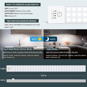 img 1 attached to 💡 60 LED Battery Powered Closet Lights - BLS Super Bright Under Cabinet Lighting, Motion Sensor Light Indoor, Wireless Lights, 2400mah Rechargeable Battery Operated Lights, Long-lasting 120 Days Run Time