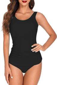 img 4 attached to Tinvary Blouson Tankini Swimsuits Control