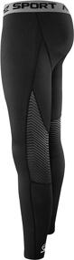 img 3 attached to 🏃 AMZSPORT Men's Compression Pants: 1 or 3 Pack Sports Running Tights for Cool and Dry All-Season Performance