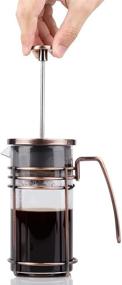 img 1 attached to ☕ ZaKura French Press: 12 oz Copper Coffee & Tea Maker with Stainless Steel Filter