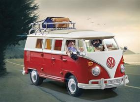 img 3 attached to Adventure Awaits: Playmobil Volkswagen T1 Camping Bus Action Figures & Statues