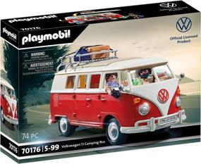 img 4 attached to Adventure Awaits: Playmobil Volkswagen T1 Camping Bus Action Figures & Statues