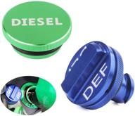 dodge billet aluminum fuel cap combo pack: magnetic ram diesel & def fuel caps for 2013-2018 ram 1500 2500 3500 truck logo