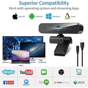 img 3 attached to High-Definition 1080P Webcam with Microphone: Ultimate USB Streaming Camera for PC Desktop Laptop - Wide Angle, Plug and Play for Video Conference, Recording, and Gaming on Windows and Mac OS