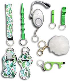 img 3 attached to 🌵 Empowering Women's Safety: Powerful Self Defense Keychain with Personal Alarm - Anti-Wolf Defense Kit - 1 Pack with 10 Cactus-Designed Tools
