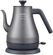 🔌 dcigna electric gooseneck kettle 1l: stylish matte black tea kettle, stainless steel, 800w power логотип