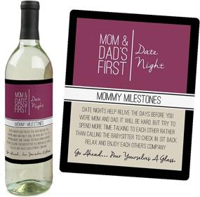 img 1 attached to 🍷 First Milestones for New Moms - Wine Bottle Label Stickers - Set of 4 - Gift for Women