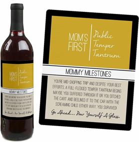 img 2 attached to 🍷 First Milestones for New Moms - Wine Bottle Label Stickers - Set of 4 - Gift for Women