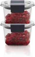 🔍 rubbermaid brilliance mini food storage container, 0.5 cup capacity, clear, set of 2 logo