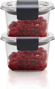 img 4 attached to 🔍 Rubbermaid Brilliance Mini Food Storage Container, 0.5 Cup Capacity, Clear, Set of 2