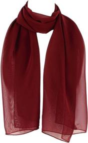 img 4 attached to 🧣 Elegant Women's Chiffon Scarf Sheer Wrap by HatToSocks