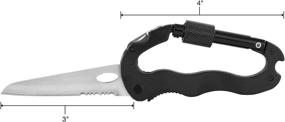 img 2 attached to 🔧 Sheffield 12173 Wilco 4-in-1 Carabiner Utility Multi Function Keychain Tool with Lightweight Aluminum Handle, Partially Serrated 3" Knife, Screwdrivers, EDC Carabiner for Survival and Tactical Use