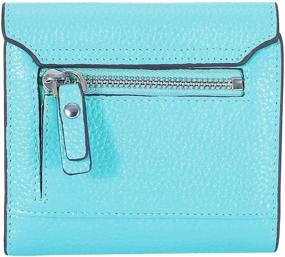 img 2 attached to AINIMOER Women's Leather RFID Blocking Mini Bifold Pocket Purse with Zipper, Small Card Holder Wallets