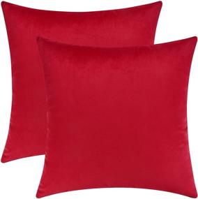 img 4 attached to Mixhug Velvet Square Decorative Pillow