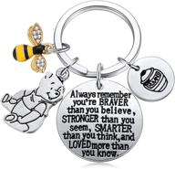 🐝 kvekstio braver than you believe: bee, hunny, and pooh bear charm inspirational jewelry for women and girls logo