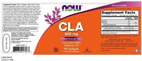 img 3 attached to NOW Supplements, High Potency CLA (Conjugated Linoleic Acid) 800 mg, Nutritional Oil, 90 Softgels
