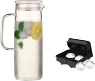 🏺 durable 42 oz glass pitcher with resilient lid for enhanced resistance логотип